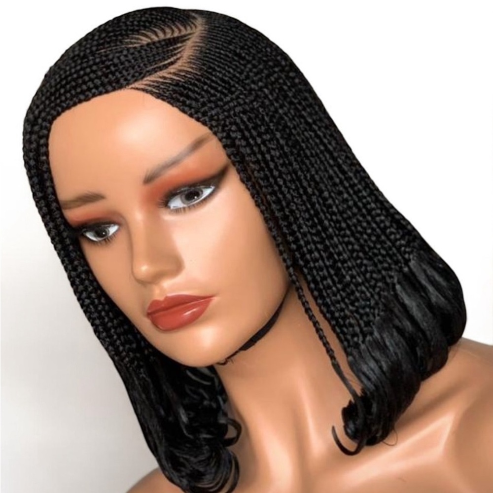 C-Cut Cornrow Black Braided Wig